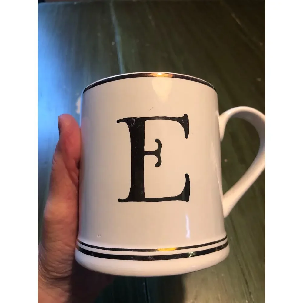 Sur La Table EUC White Metallic Monogram 